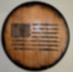 Distressed bourbon barrel head for bars