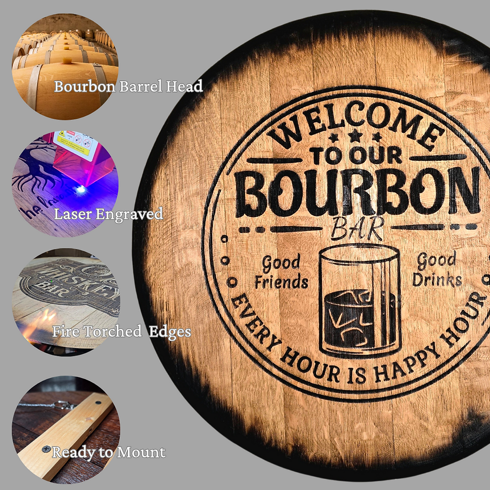Thumbnail: Bourbon Bar Statement, Barrel Head Decor