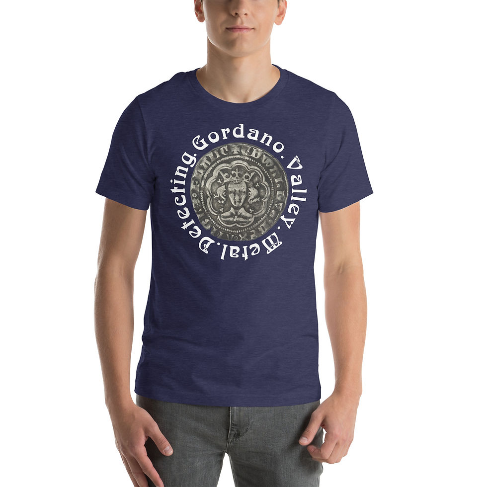 Thumbnail: GVMD Hammered Coin Unisex t-shirt - Metal Detecting Merch