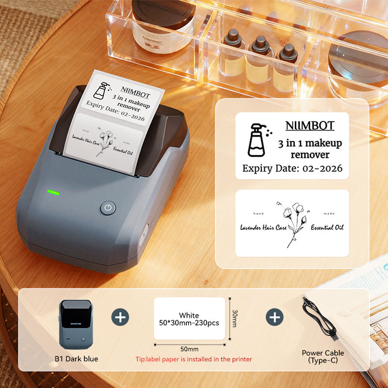 Miniatura: NIIMBOT B1 Portable Thermal Printer With Tapes 2 Inch Adhesive Label Printer Min