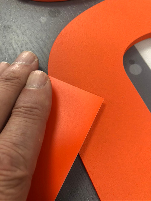 Vinyl digital print matched to RAL colour