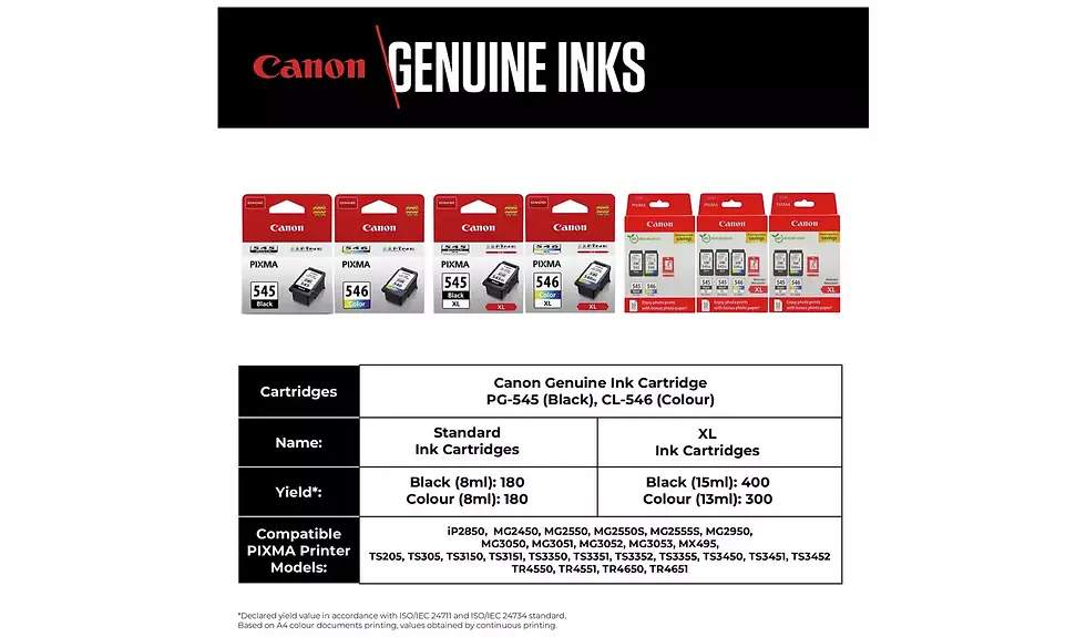 Thumbnail: Canon PG-545 & CL-546 Ink Cartridge - Black & Colour