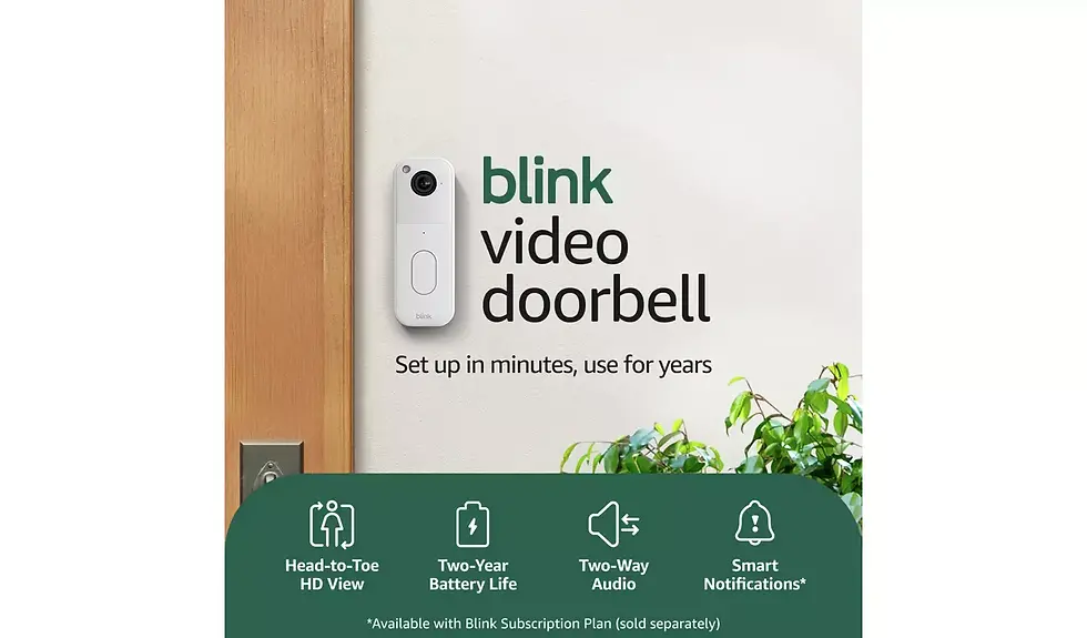 Thumbnail: Blink 2nd Gen Battery Video Doorbell White + Sync Module