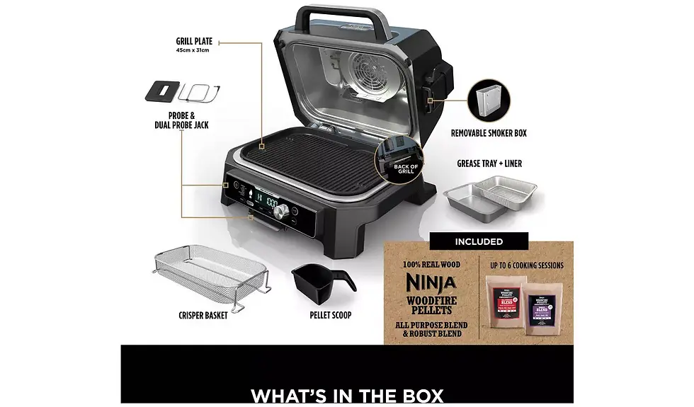 Thumbnail: Ninja OG901UK Woodfire Pro XL Electric BBQ Grill & Smoker