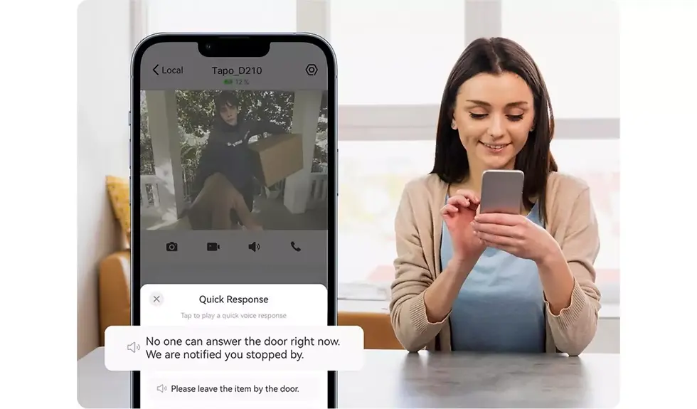 Thumbnail: Tapo D210 2K 3MP Video Doorbell with Chime