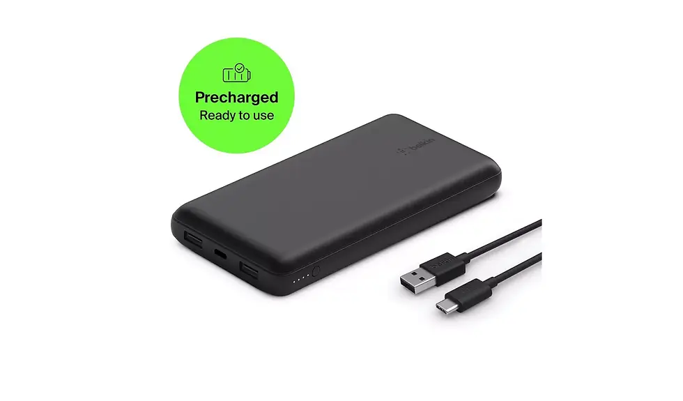 Thumbnail: Belkin 20000mAh Portable Power Bank, Precharged, 15W with USB C Cable – Black