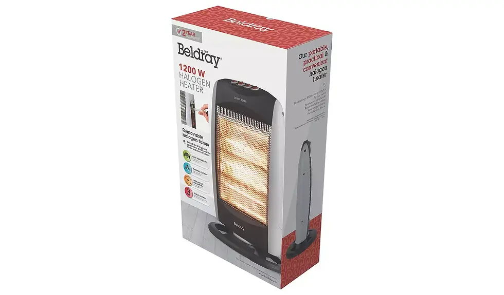 Thumbnail: Beldray 1.2kW Halogen Heater