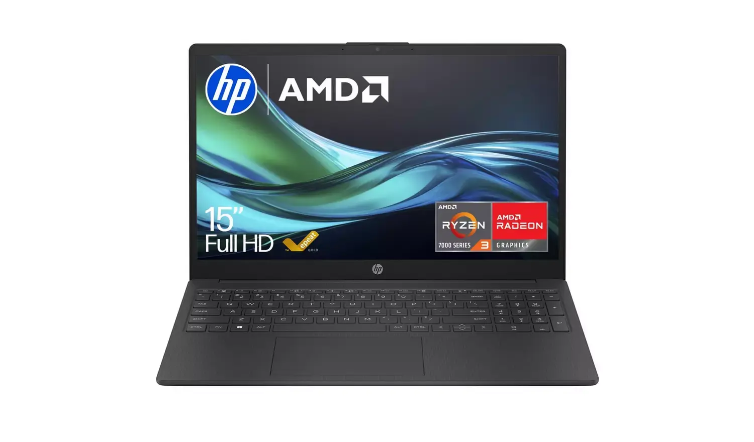 HP 15-fc0045na 15.6in AMD Ryzen 3 8GB 256GB Laptop - Black
