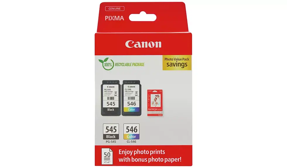 Thumbnail: Canon PG-545 & CL-546 Ink Cartridge - Black & Colour