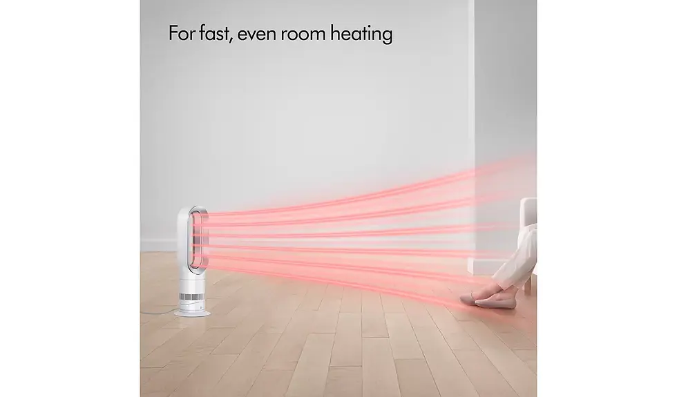 Thumbnail: Dyson AM09 Hot + Cool Fan Heater - White/Silver
