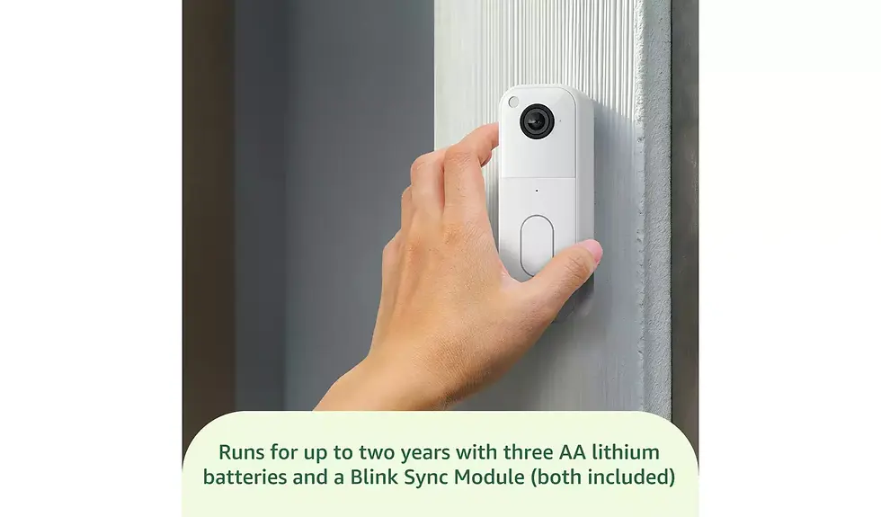 Thumbnail: Blink 2nd Gen Battery Video Doorbell White + Sync Module