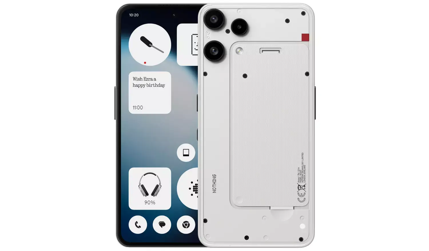 SIM Free Nothing Phone (3a) Lite 5G 128GB AI Phone - White