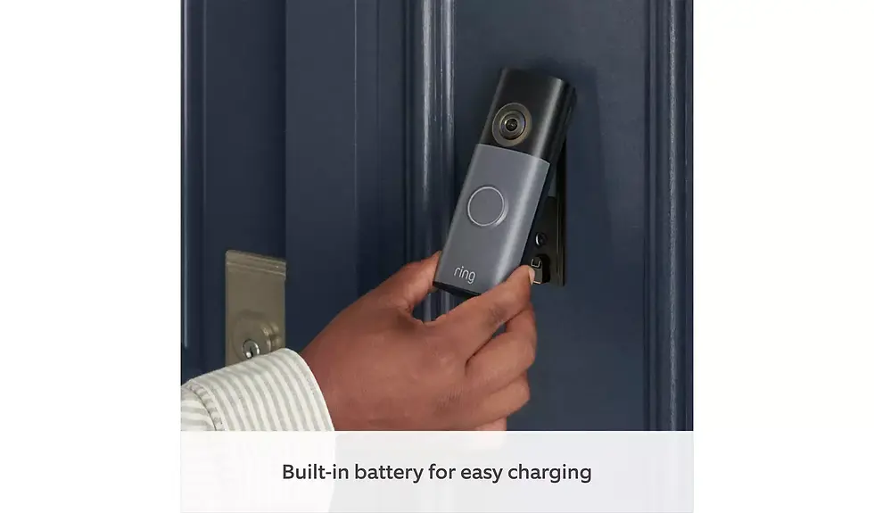 Thumbnail: Ring Battery Video Doorbell (Newest Gen) Retinal 2K - Matte Mocha