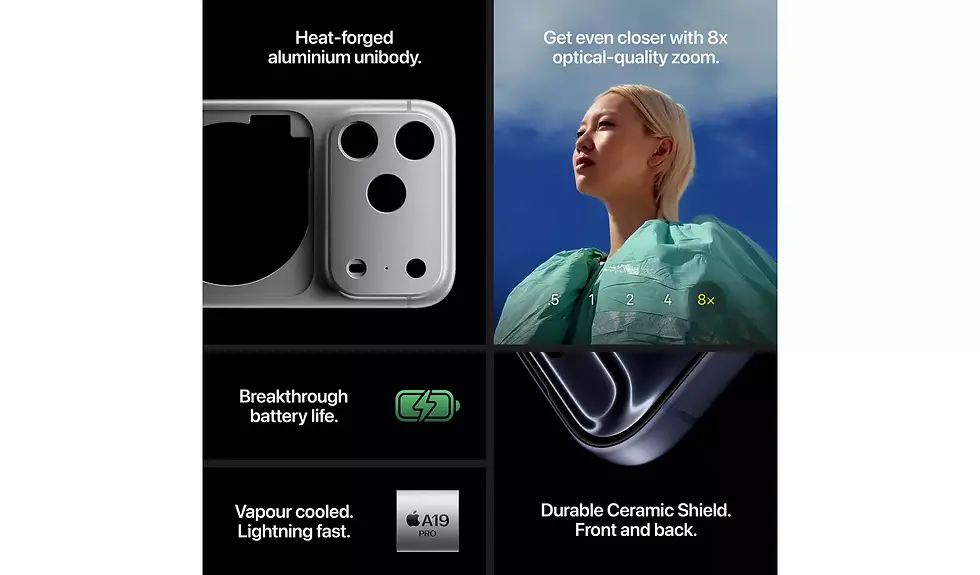 Thumbnail: SIM Free iPhone 17 Pro 5G 256GB AI Mobile Phone - Silver