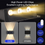 Miniatyrbild: LED Solar Wandleuchte Schwarz IP65