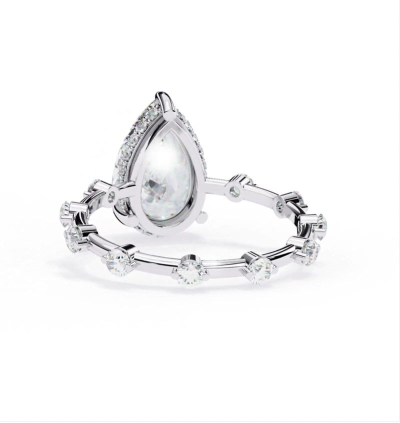 Thumbnail: 2.96 CT Pear Diamond Linked Diamond Ring | LR-151