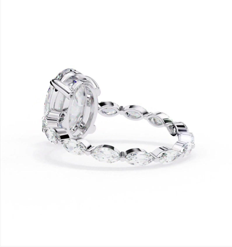 Thumbnail: 2.56 CT Oval Diamond Halo Ring | LR-154