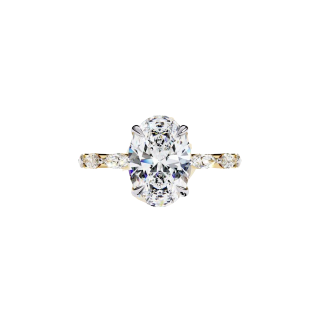 2.56 CT Oval Diamond Halo Ring | LR-154