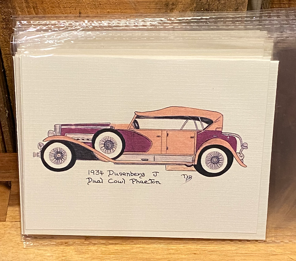 Thumbnail: Greeting Cards - Antique Cars