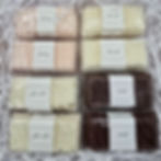 standard cake sampler, 2 strawberry samples, 2 chocolate samples, 2 white vanilla cake, 2 yellow vanilla cake