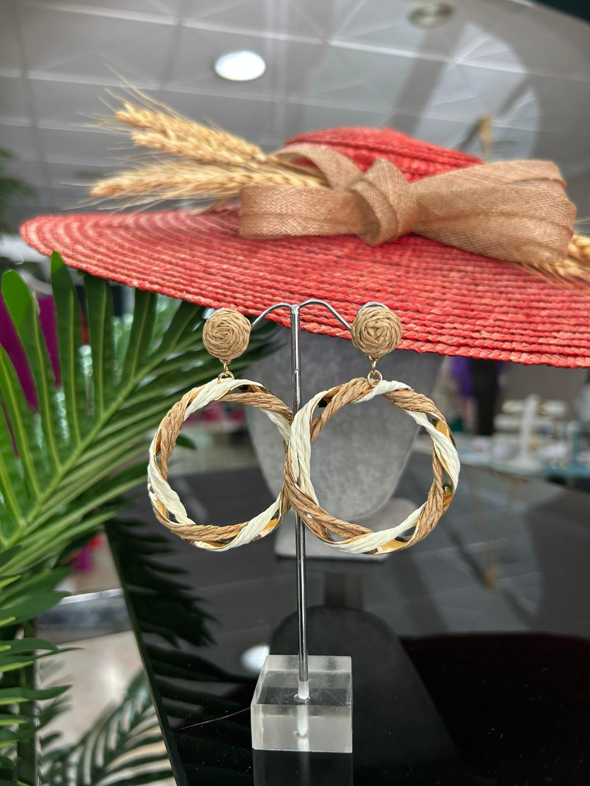 Pendientes Rafia Aro