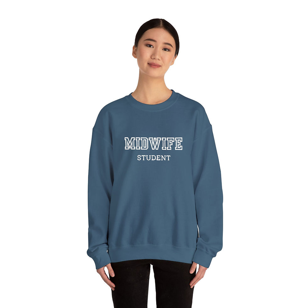 Thumbnail: Midwife Student Embroidered Crewneck Sweatshirt 