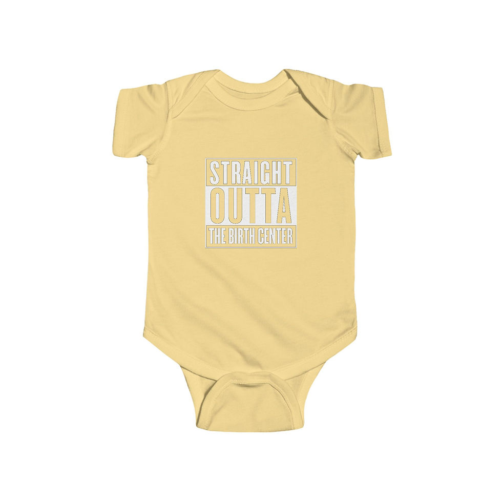 Thumbnail: Infant Fine Jersey Bodysuit- HSM Straight Outta the Birth Center