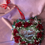Miniatura: Cuore di rose rosse luminoso con testo inciso personalizzato