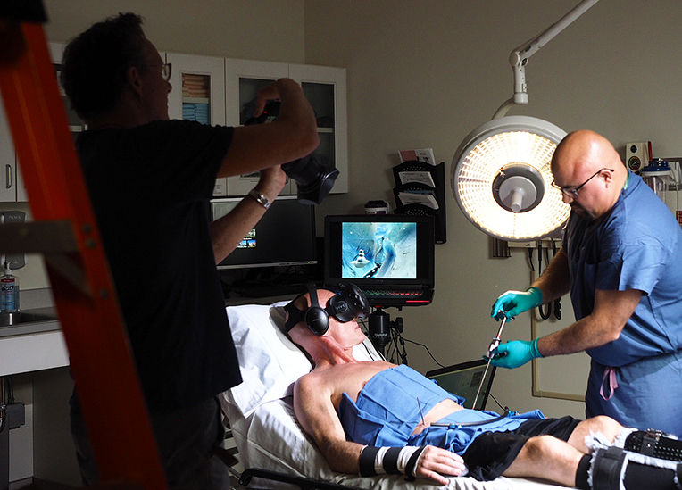 Photo shoot at a hospital