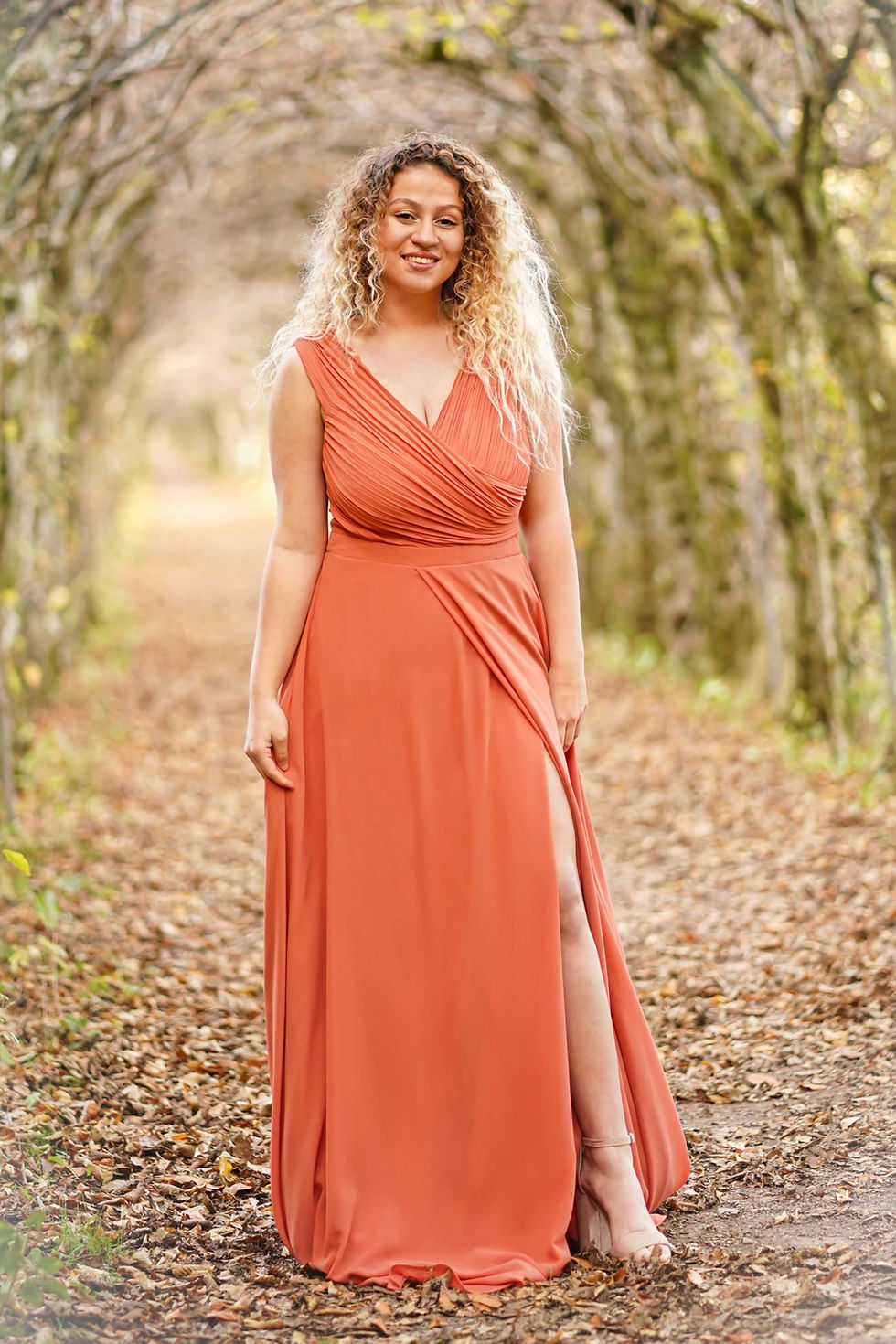 Amira Robe Longue Rouge Cerise