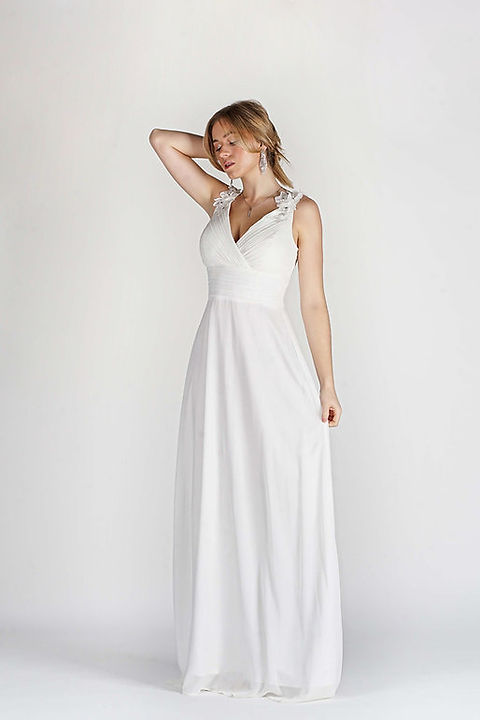 CHERYL  White long dress | La Boutique TONIC