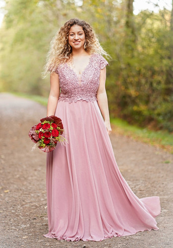 Robe Demoiselle D Honneur Vieux Rose