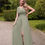 Thumbnail: OPALE ∣ Olive Green Slit Long Bridesmaid Dress