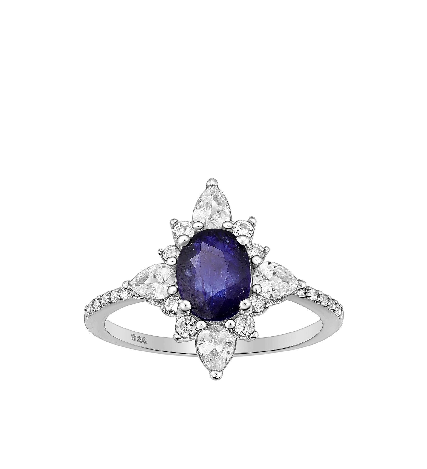Women ring #316 SILVER .925 - Blue Sapphire