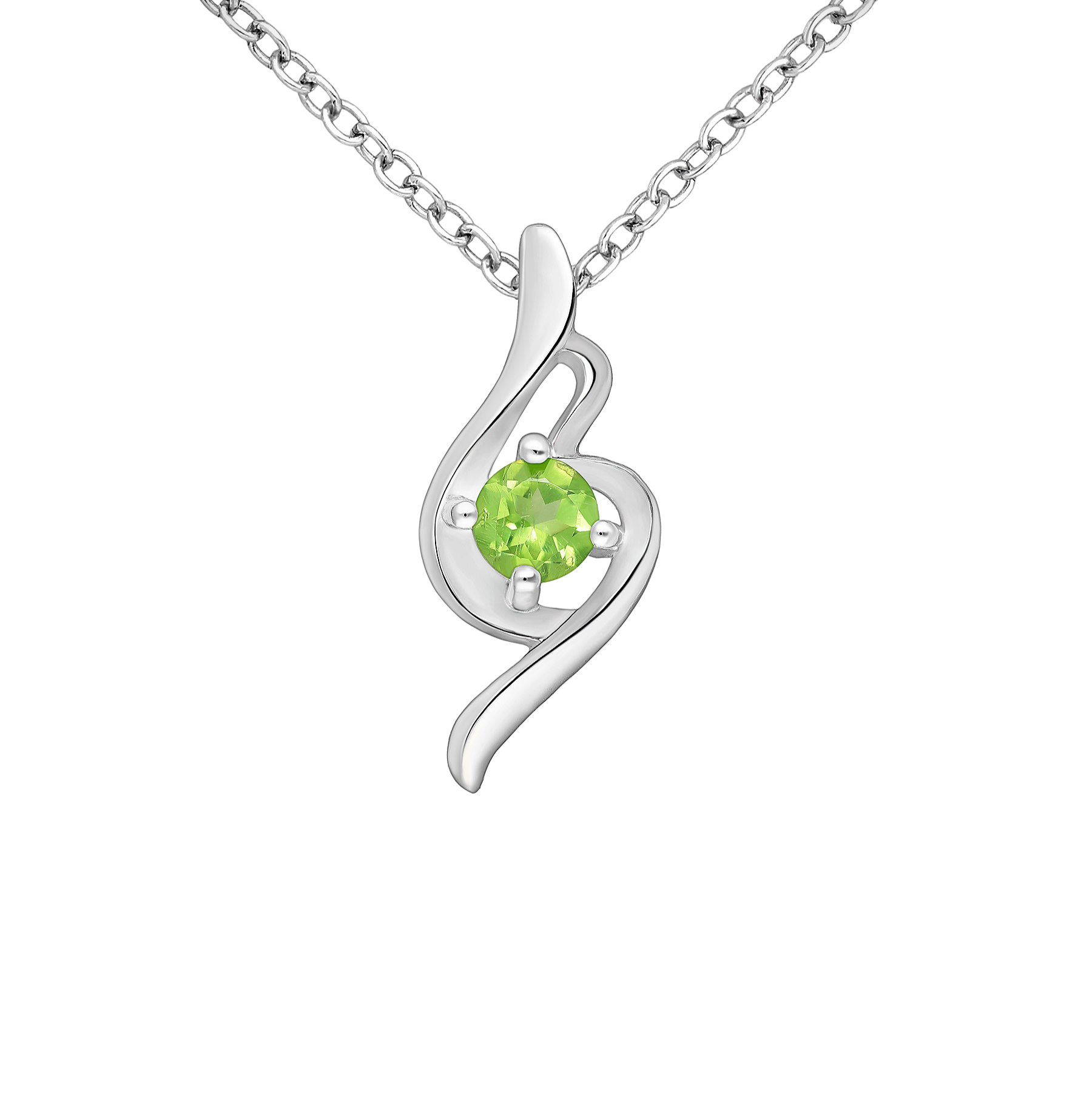 .925 silver gemstone pendant #921 - Peridot