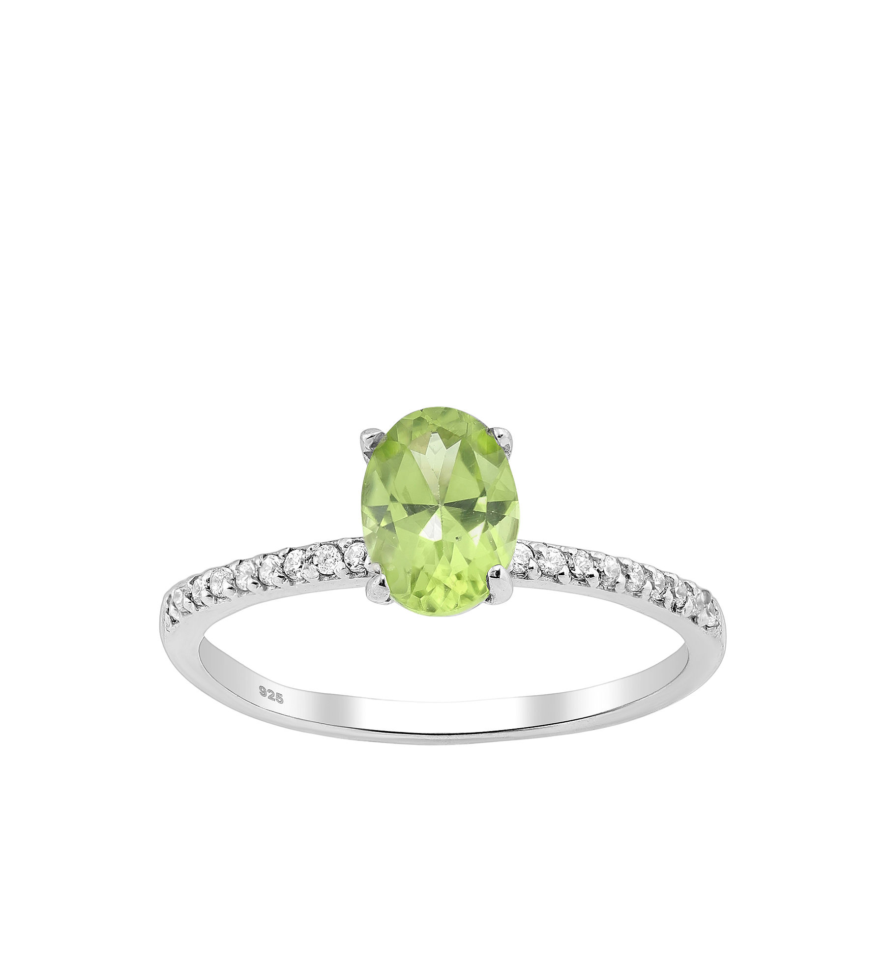 Women ring #262 SILVER 925 - Peridot