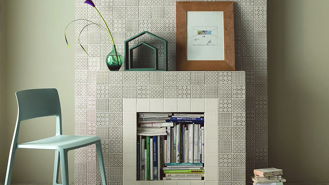 Tile Fireplace Surrounding