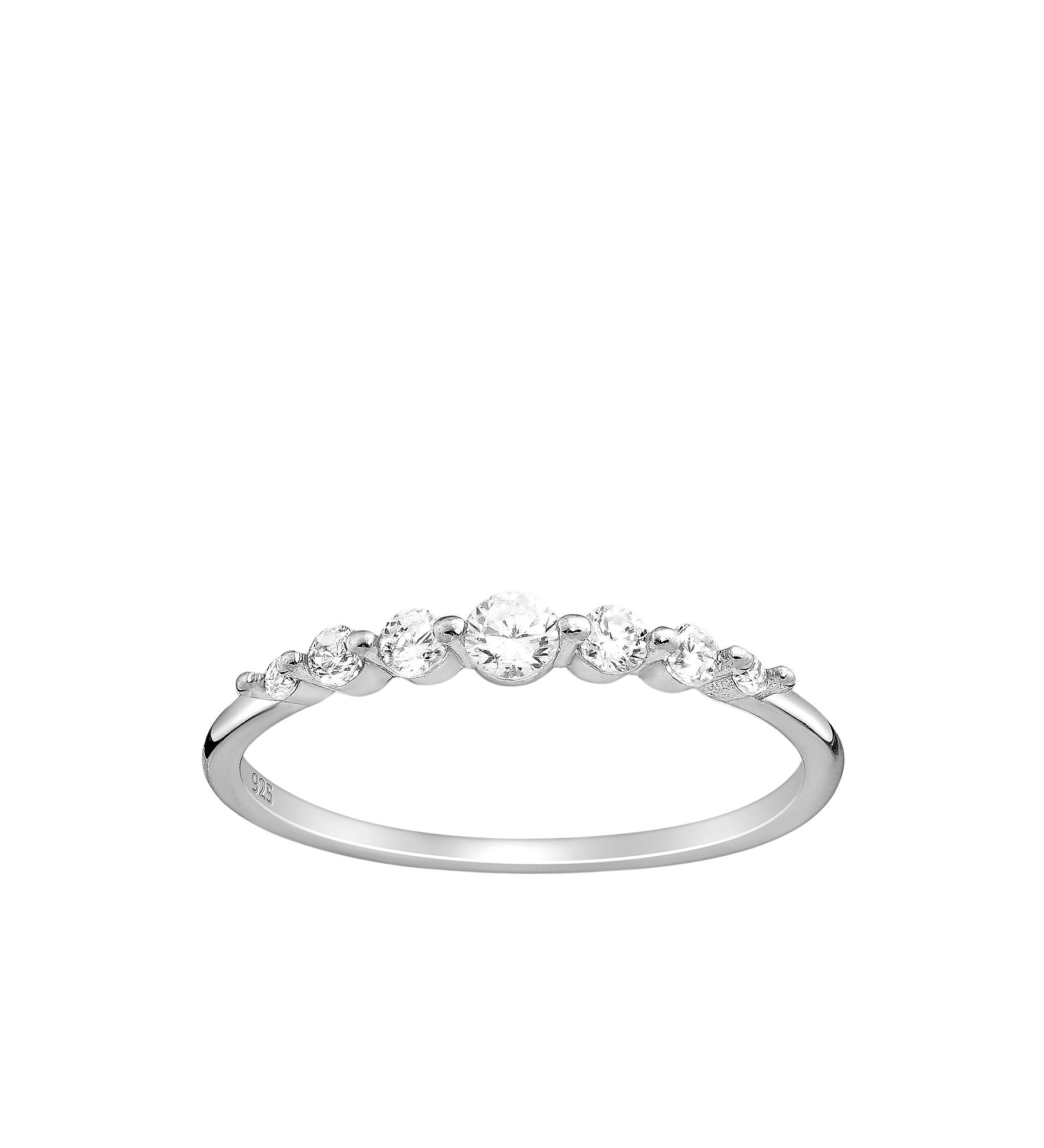 Cubic Zirconia ring #59 - .925 silver