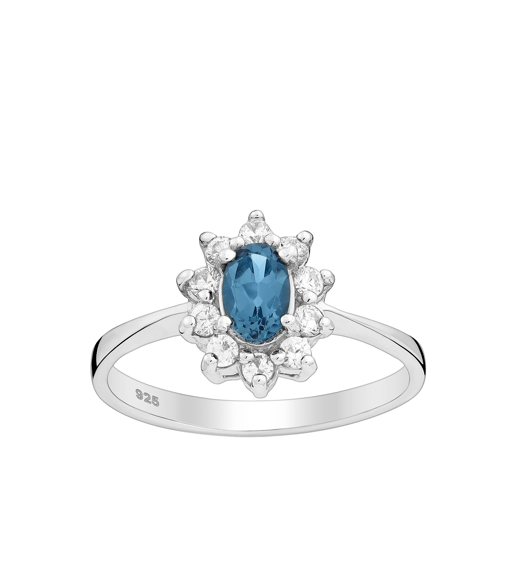 Women ring #9008 SILVER 925 - London Blue Topaz