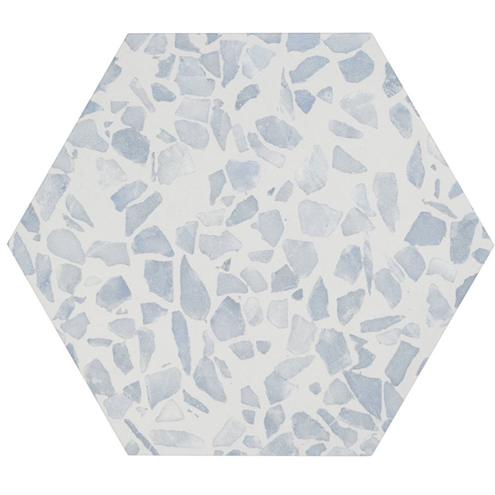 Terrazzo hexagonal effect