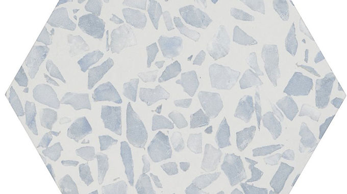 Terrazzo hexagonal effect