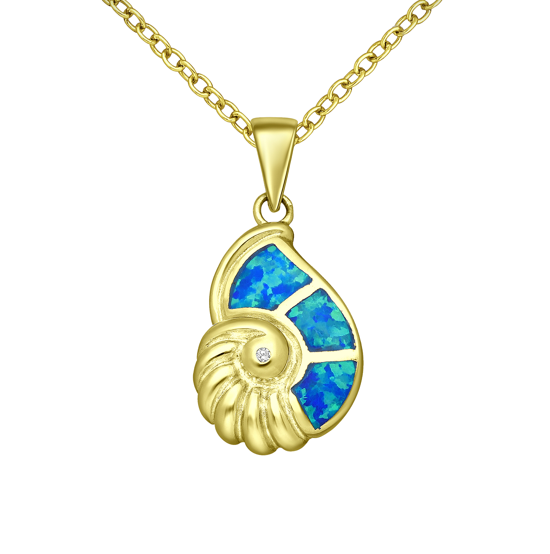 .925 silver gemstone pendant #871 - Lab-Opal