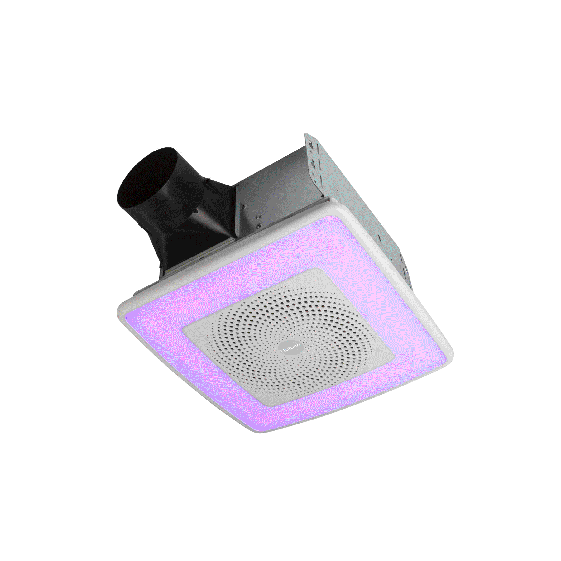 Multi-color LED ventilation fan with a  Stereo Bluetooth speaker