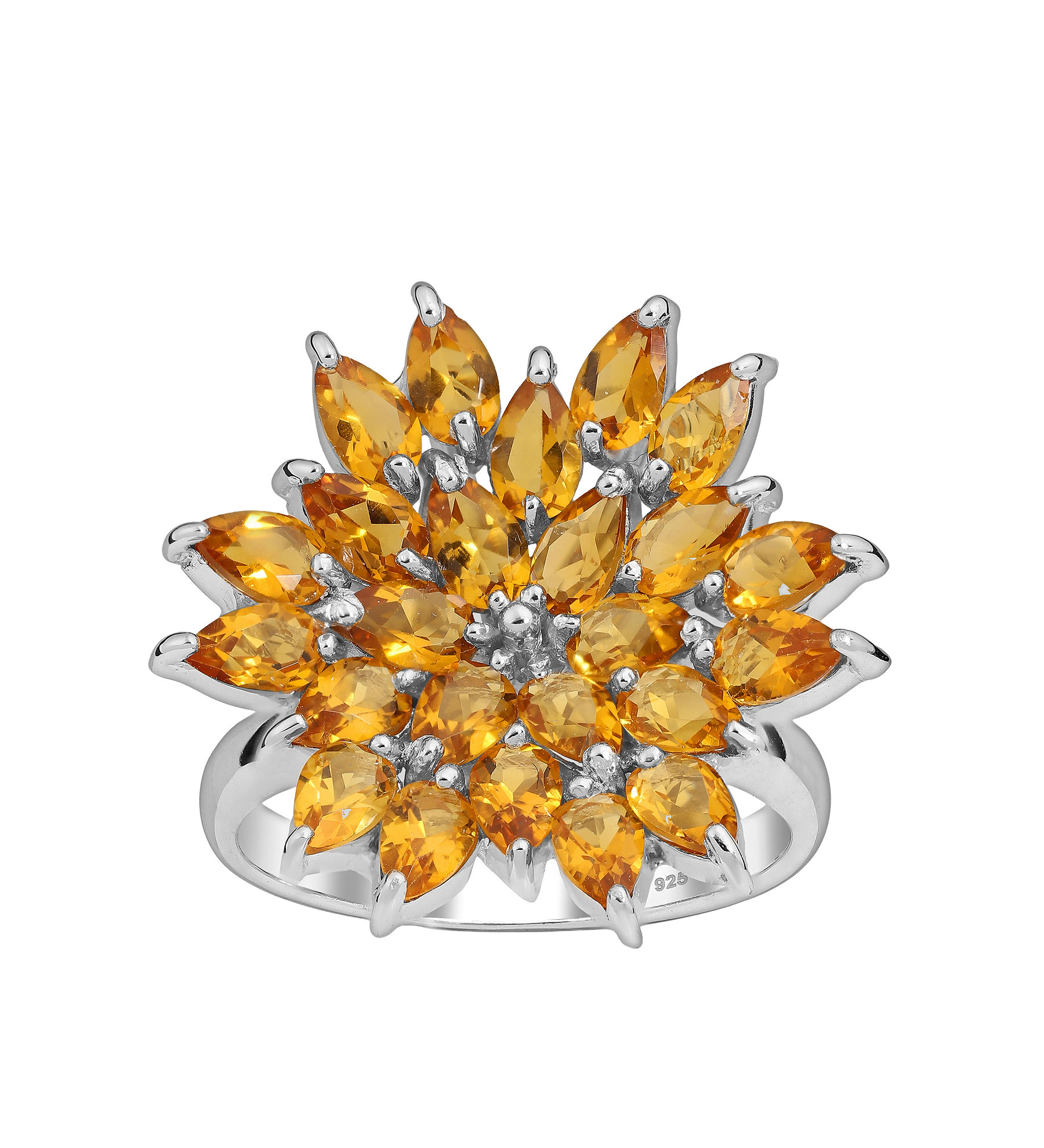 Women ring #9030 SILVER 925 - Citrine