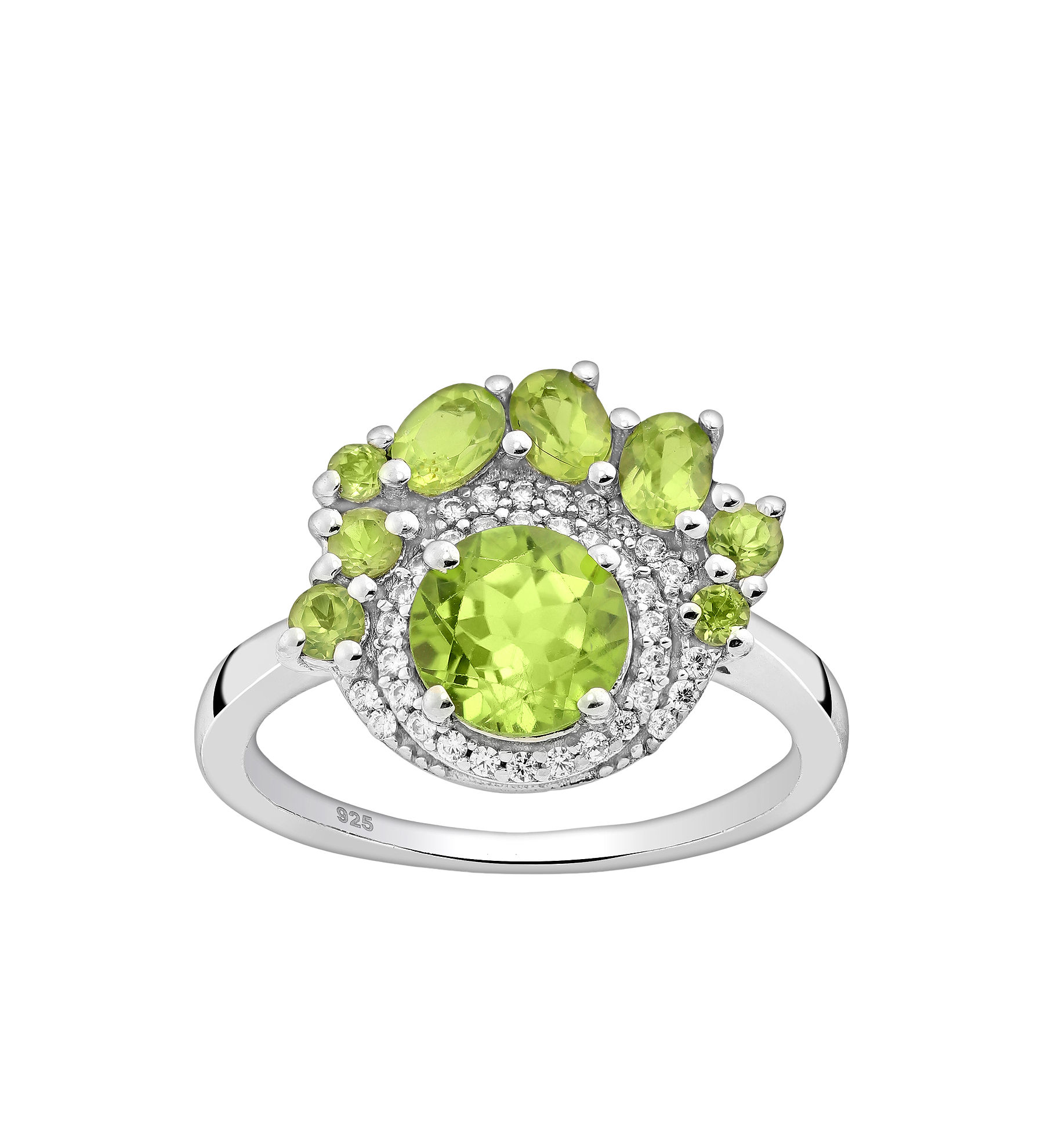 Women ring #9034 SILVER 925 - Peridot