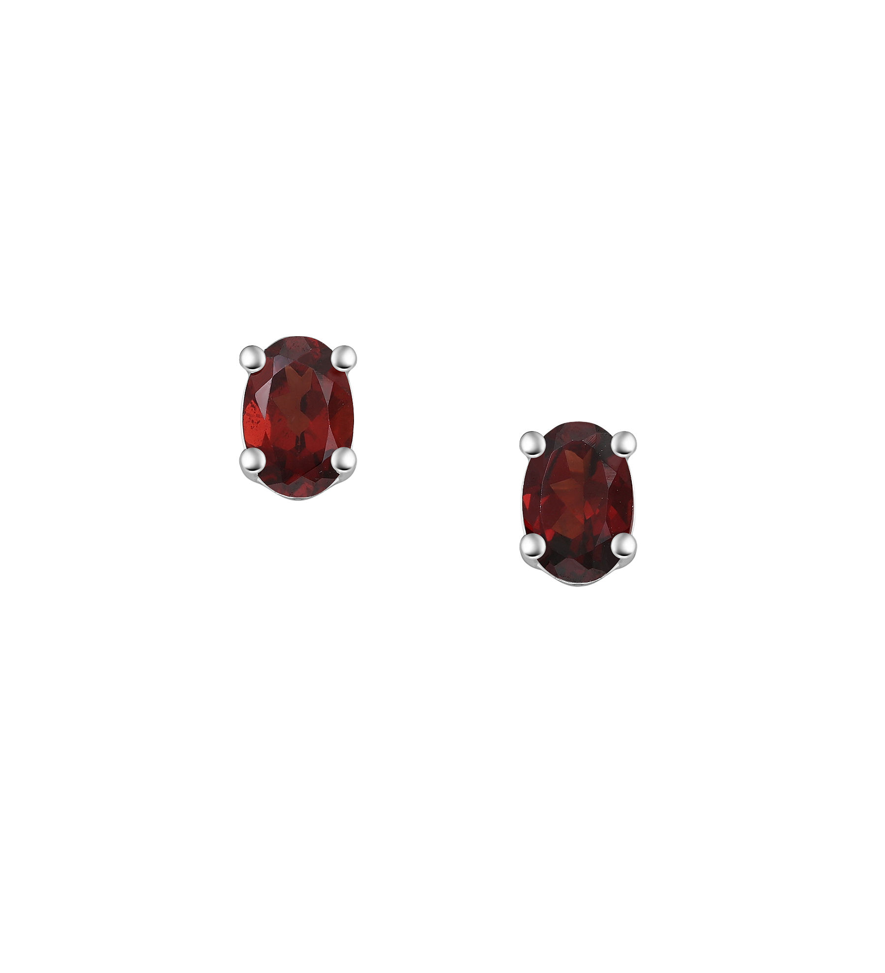 Earrings #407 - Red Garnet