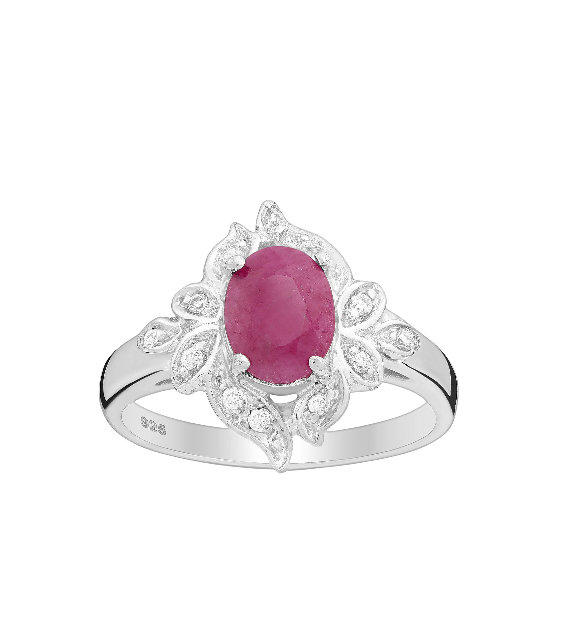 Women ring #303 SILVER 925 - Ruby