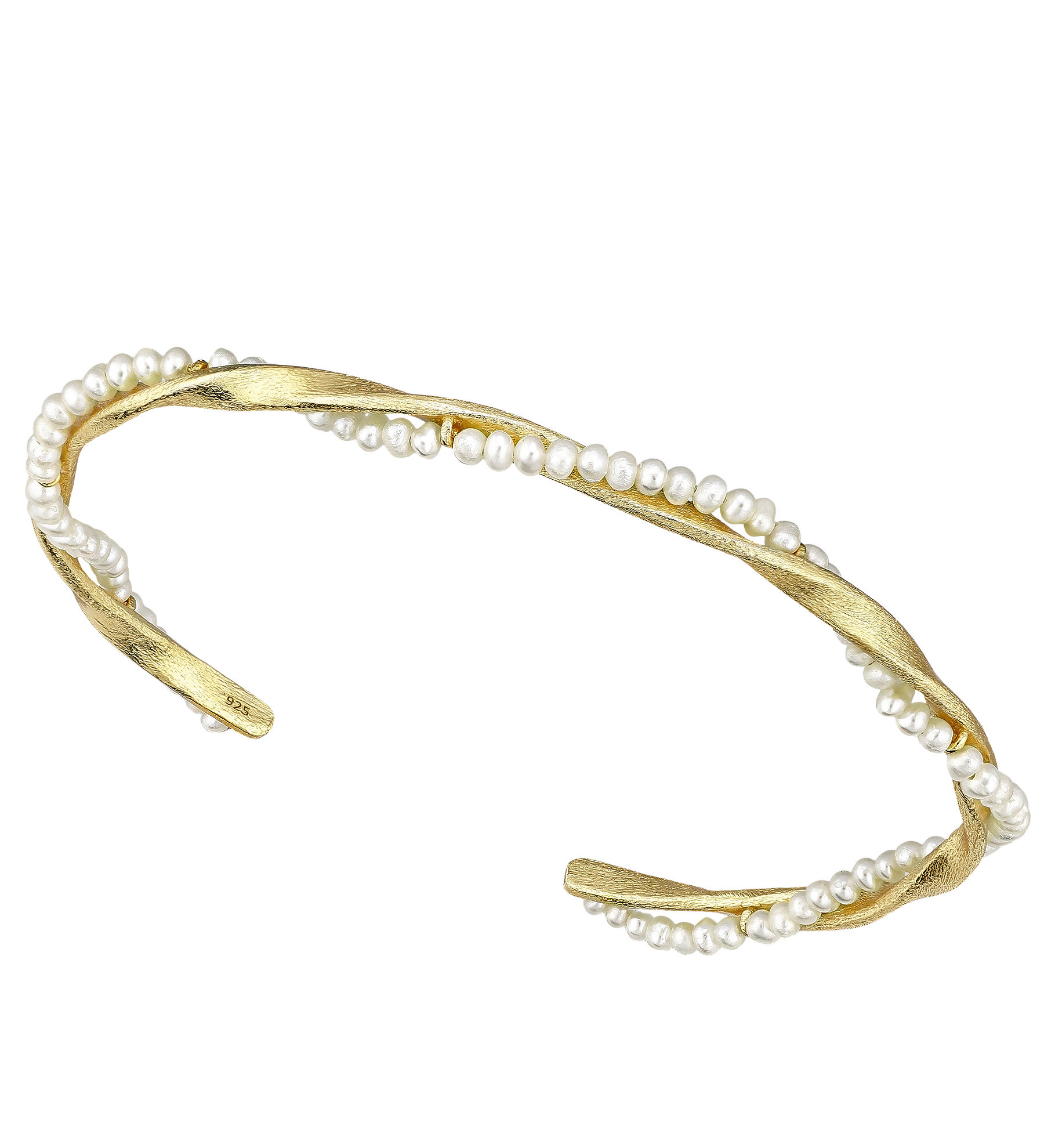 Women's bangle #582 .925 Silver - Freshwater Pearl