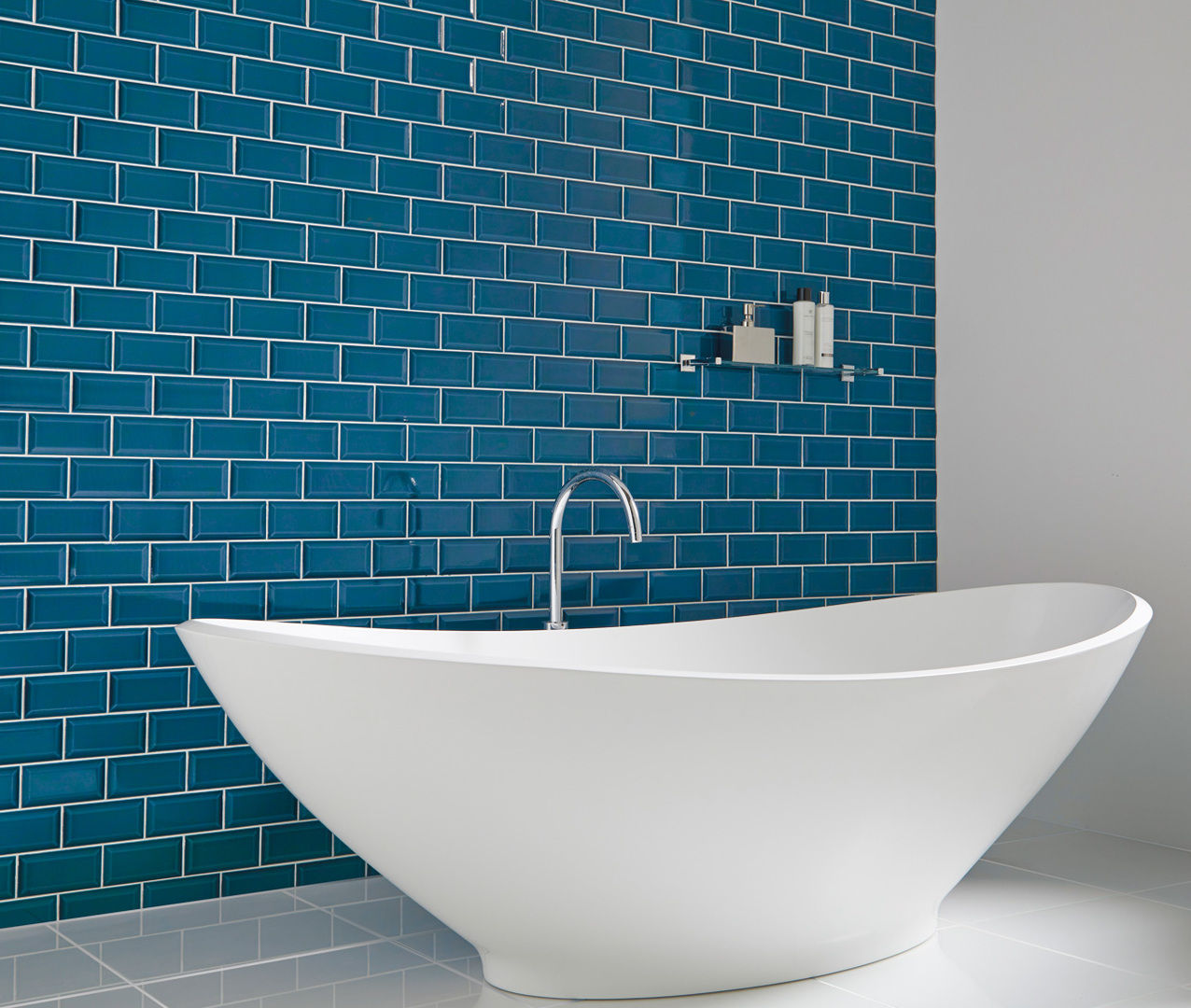 Beveled wall tiles