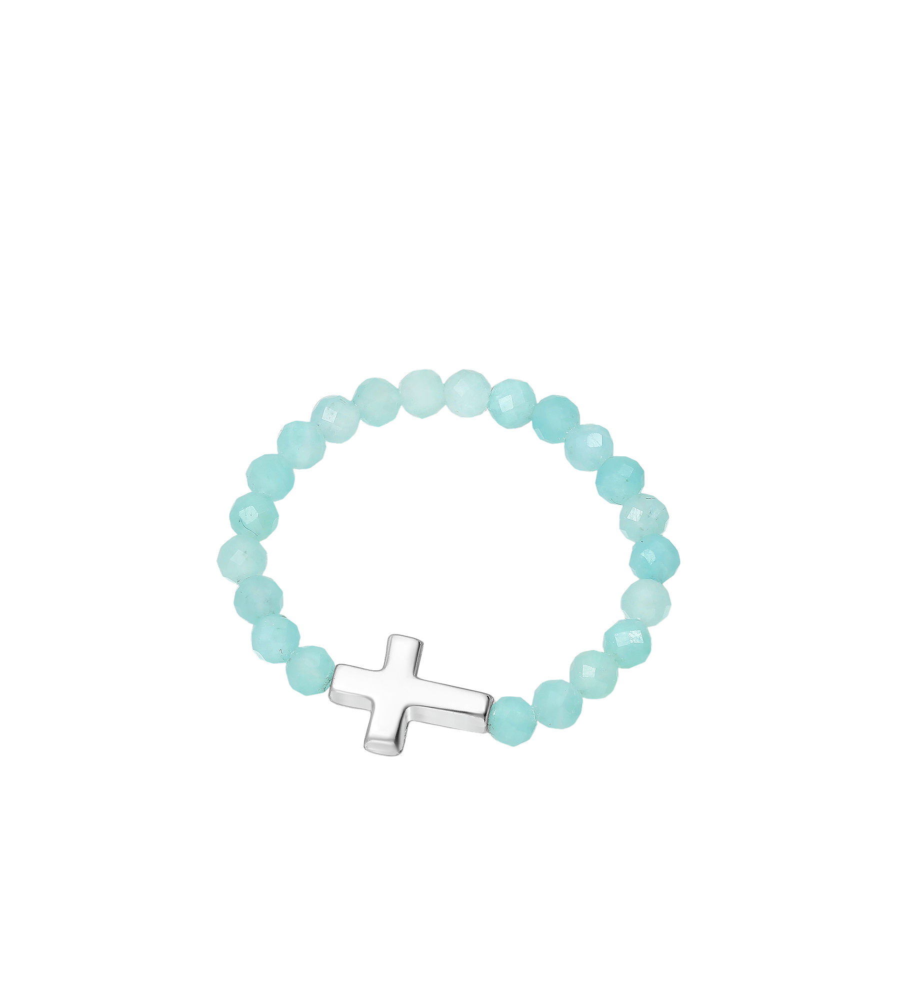 Women ring #319 SILVER .925 - Amazonite